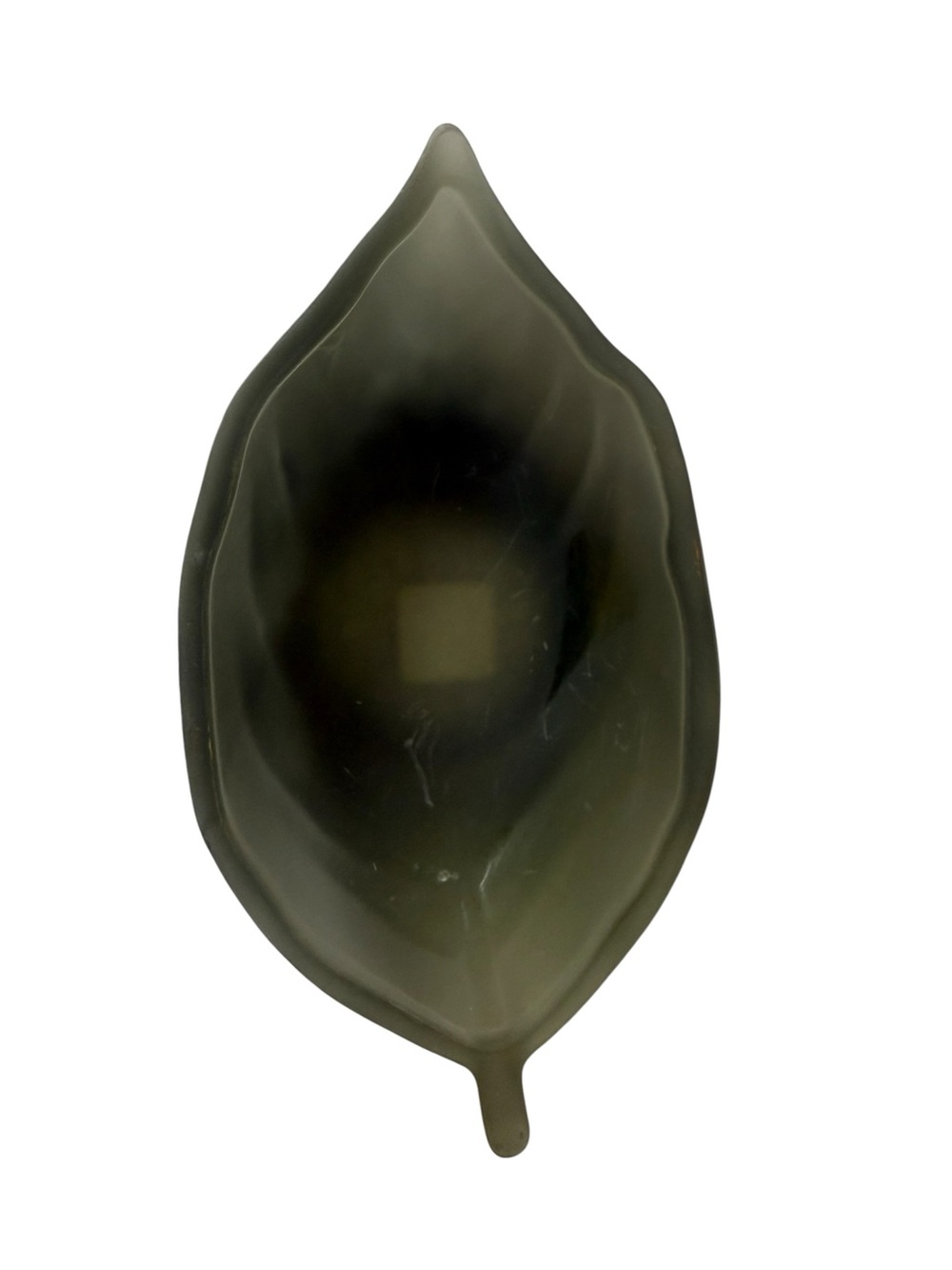 PartyLite Olive Green Leaf-Shaped Reptile Habitat Dish